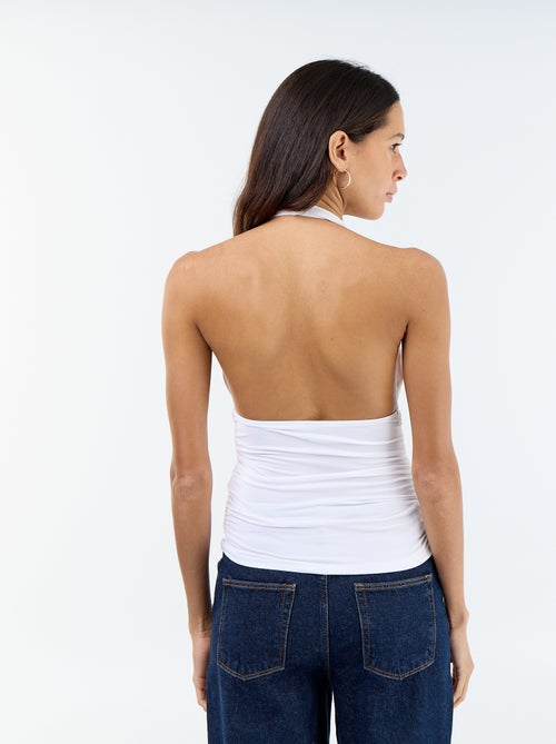 Top en matière stretch tour de cou - Kiabi