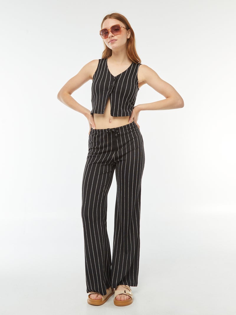 Top esprit gilet de costume Noir - Kiabi