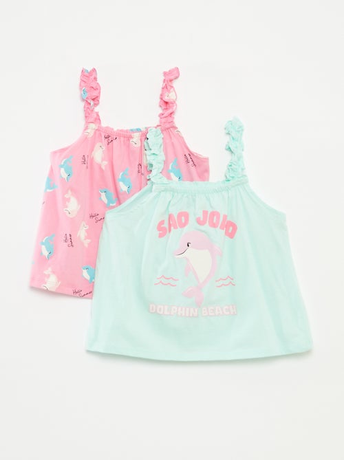 Top imprimé à bretelles volantées - Kiabi