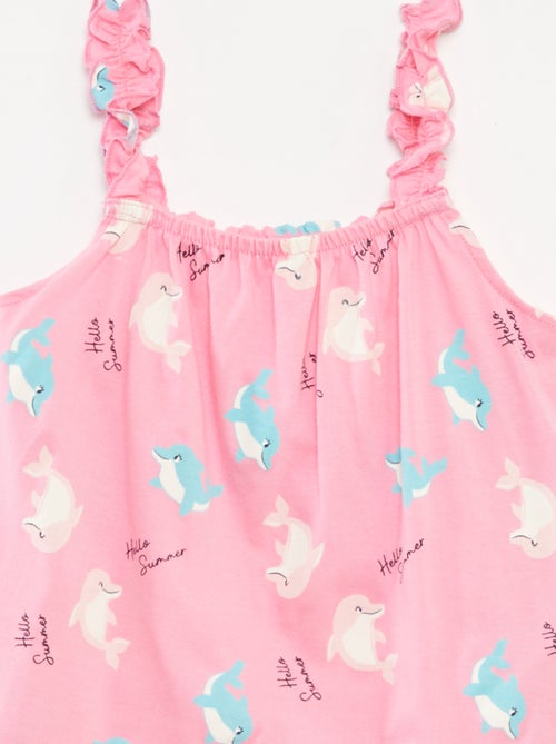 Top imprimé à bretelles volantées - Kiabi