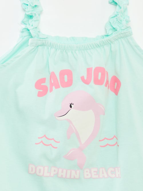 Top imprimé à bretelles volantées - Kiabi