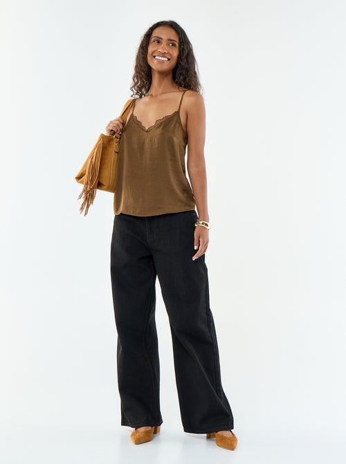 Top in raso con pizzo - Kiabi Top in raso con pizzo - Kiabi
