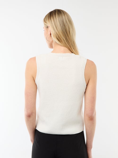 Top sans manches avec boutons dorés - Kiabi