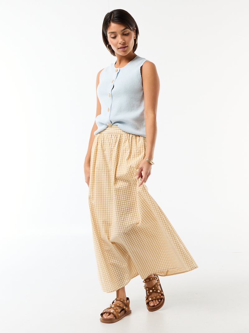 Top sans manches avec boutons dorés Bleu - Kiabi