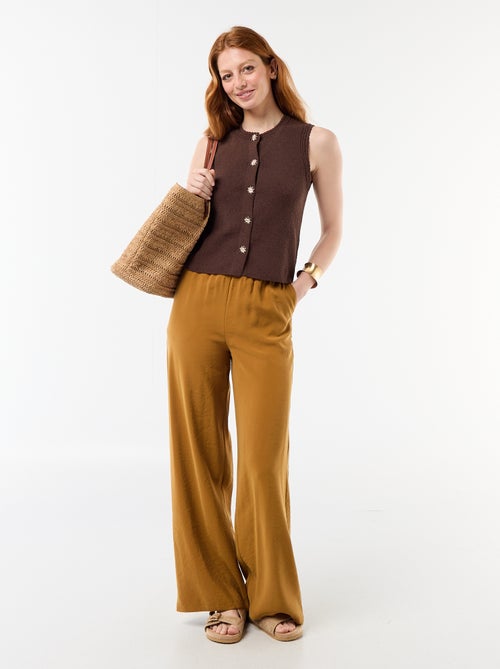 Top sans manches avec boutons dorés - Kiabi