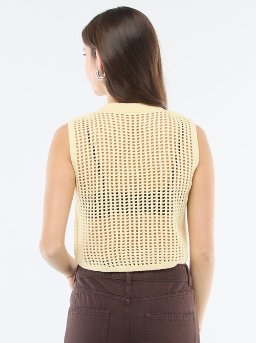 Top sans manches en crochet - Kiabi