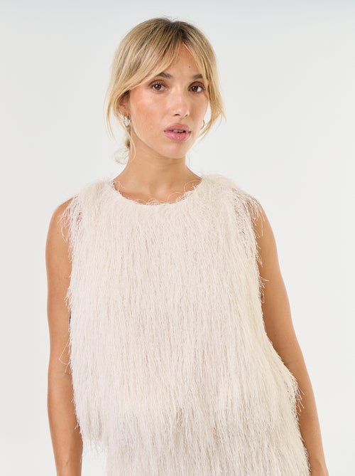 Top sans manches en maille poilue - Kiabi