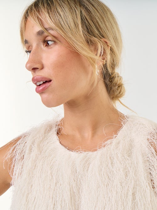 Top sans manches en maille poilue - Kiabi
