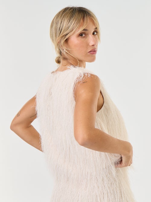 Top sans manches en maille poilue - Kiabi