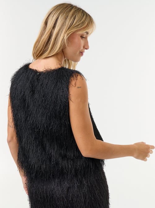 Top sans manches en maille poilue - Kiabi