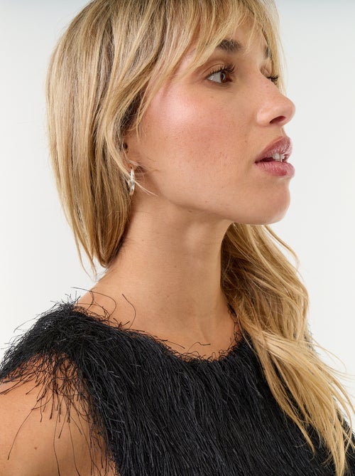 Top sans manches en maille poilue - Kiabi