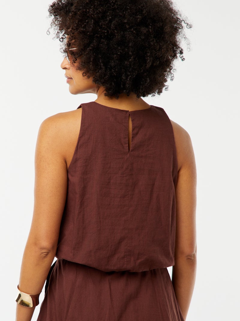 Top sans manches forme ballon Marron - Kiabi