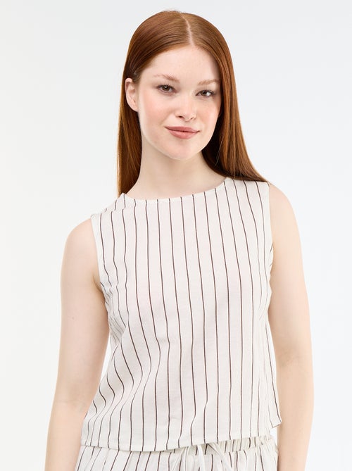 Top senza maniche con scollo rotondo - Kiabi