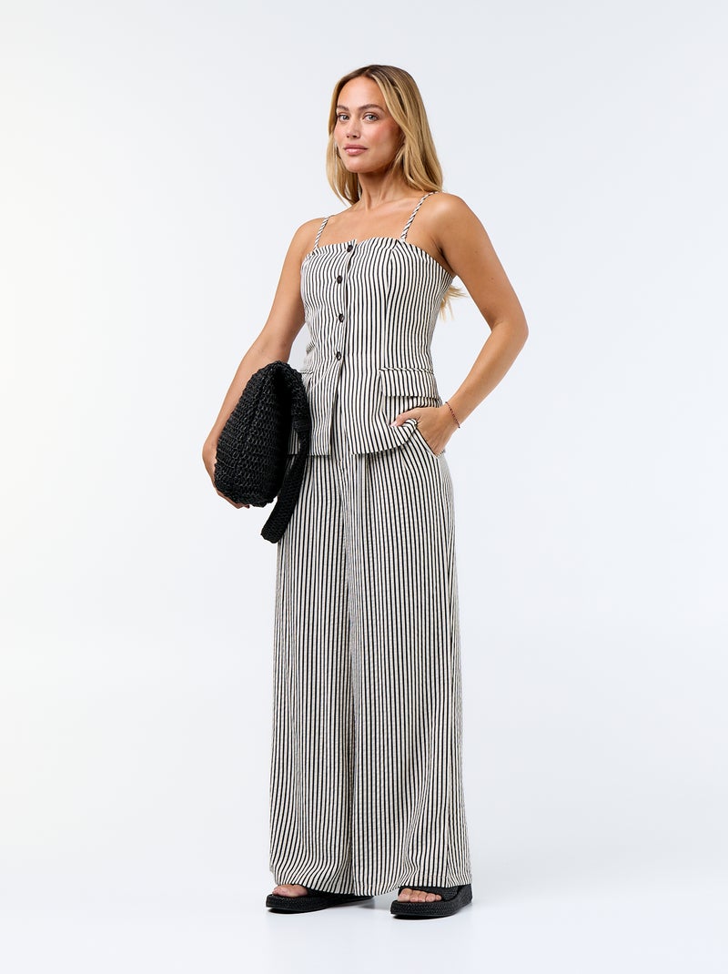 Top style gilet de costume sans manches Blanc - Kiabi