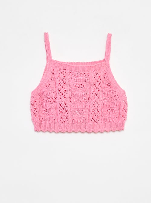Top uni en crochet - Kiabi