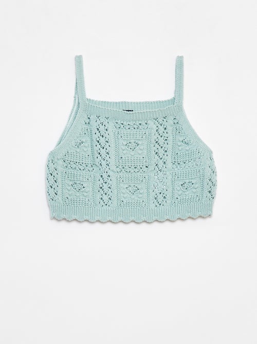 Top uni en crochet - Kiabi