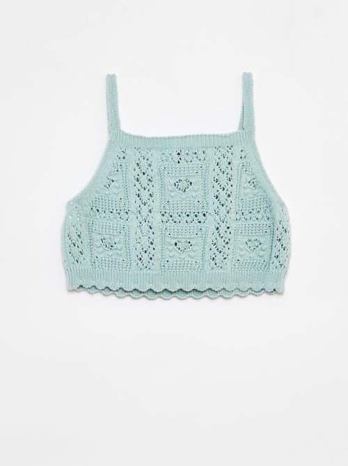 Top uni en crochet - Kiabi