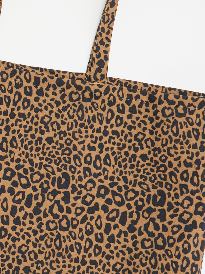 Tote-bag XXL en toile Beige - Kiabi