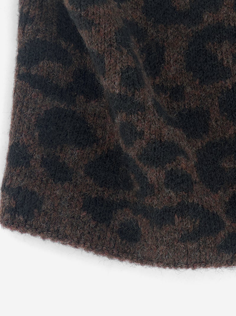 Tour de cou en maille avec doublure polaire Marron - Kiabi