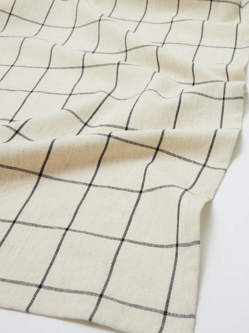 Tovaglia a quadri (150x300 cm) - Kiabi Home NERO - Kiabi