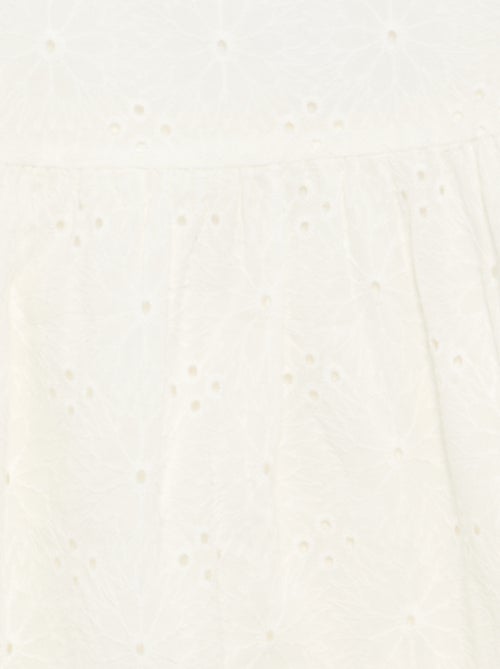 Trägerkleid mit Lochstickerei - Kiabi