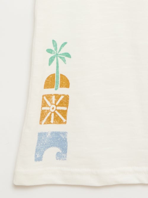 Trägershirt aus Baumwolljersey mit Print - Kiabi