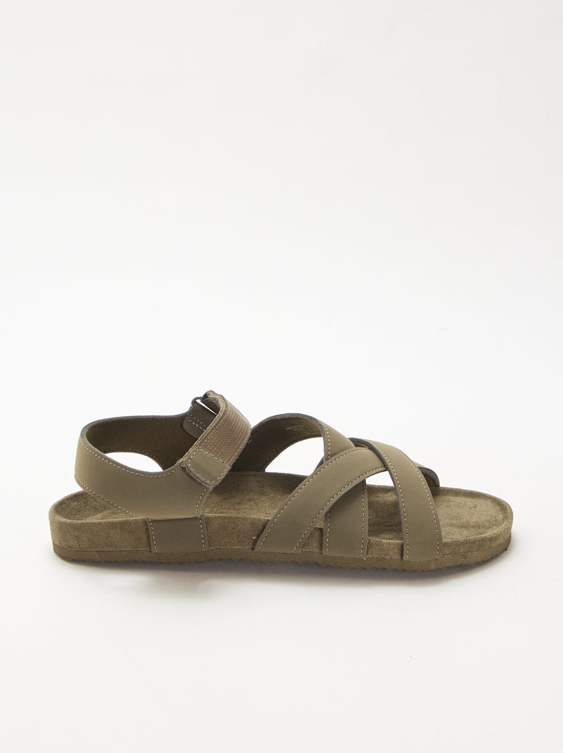 Trekking-Sandalen Khaki - Kiabi