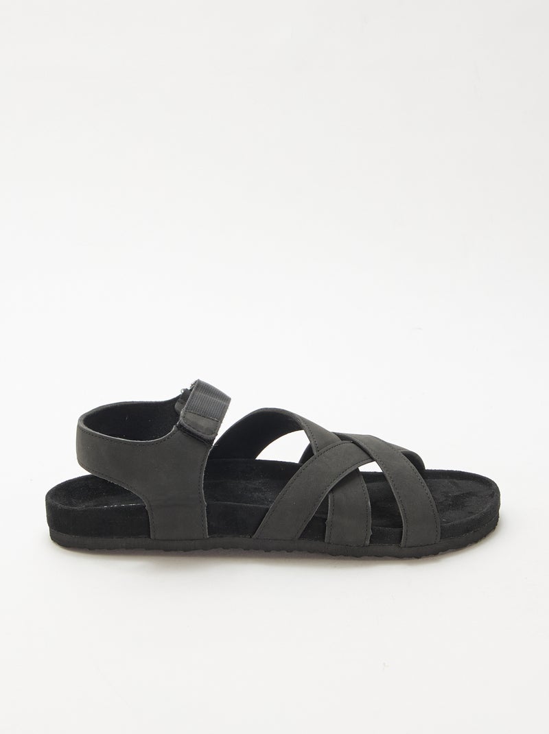 Trekking-Sandalen Schwarz - Kiabi