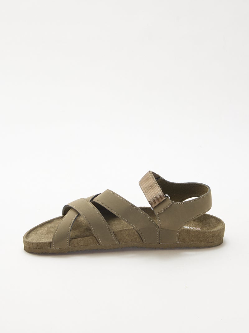 Trekking-Style Sandals Khaki - Kiabi