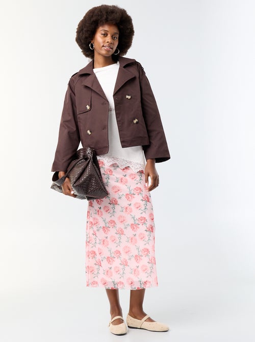 Trench corto in cotone - Kiabi