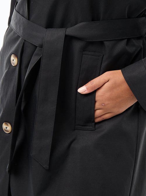 Trench mi-long à col chemiser - Kiabi