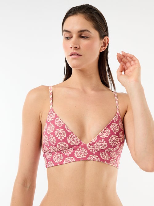 Triangle de bain imprimé réversible - Kiabi