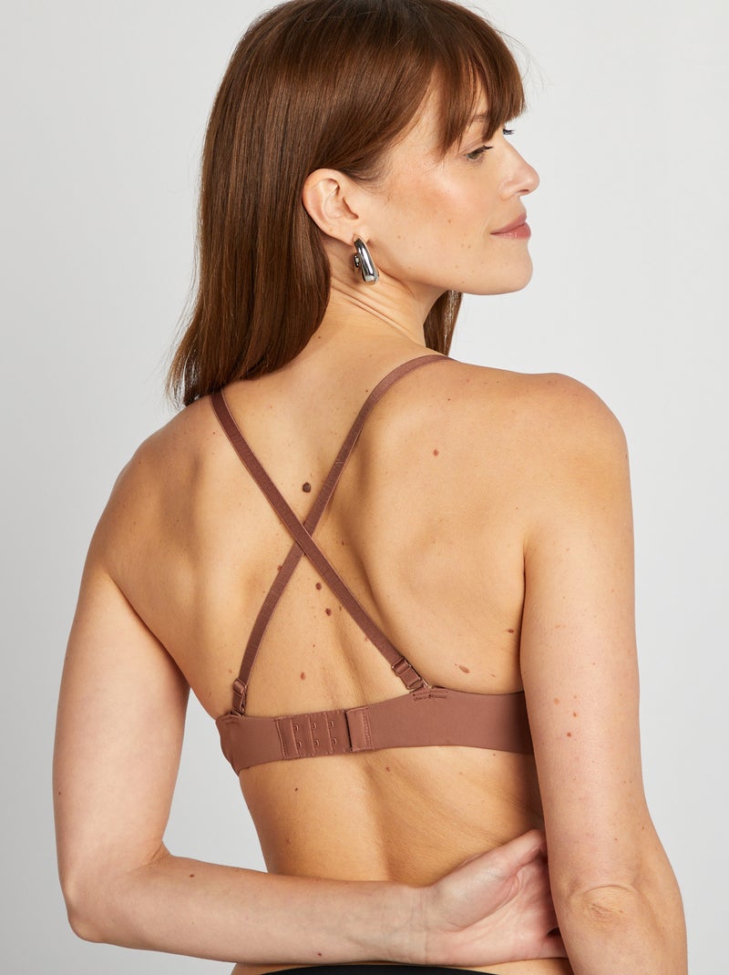 Triangle invisible en microfibre Marron - Kiabi