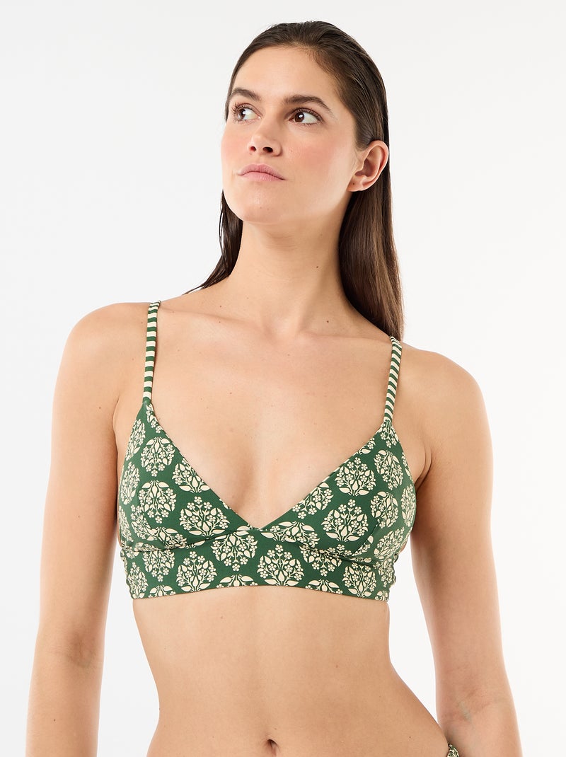 Triangolo da bagno stampato reversibile Verde - Kiabi
