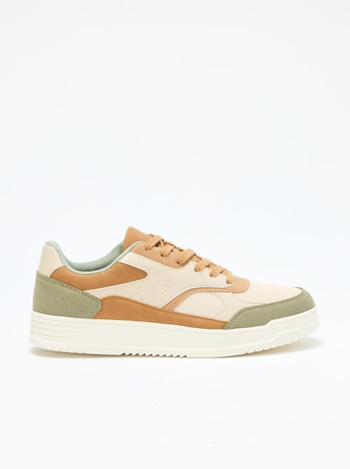 Tricolour Panelled Trainers - Kiabi