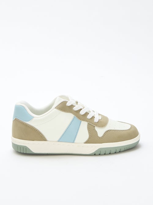 Tricolour Reinforced Low-Top Trainers - Kiabi
