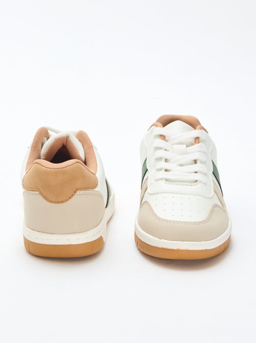 Tricolour Reinforced Low-Top Trainers - Kiabi