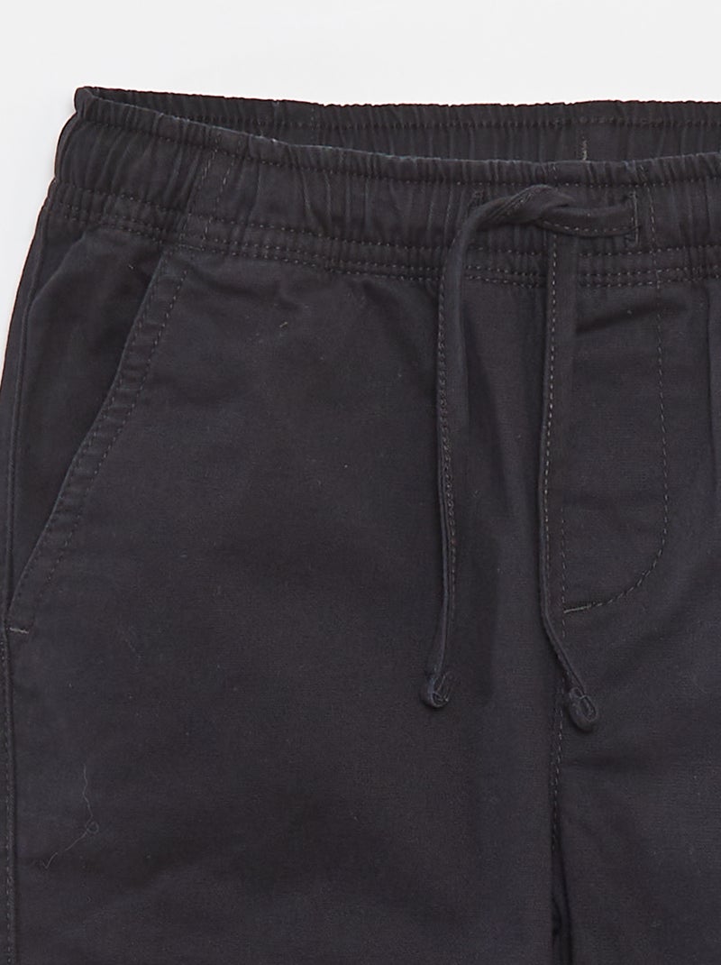 Trousers with Pockets and Adjustable Waist Black - Kiabi