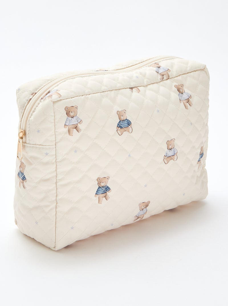 Trousse de rangement matelassée Beige - Kiabi