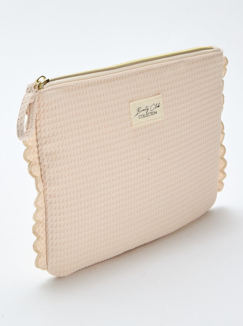 Trousse de rangement matelassée Beige - Kiabi