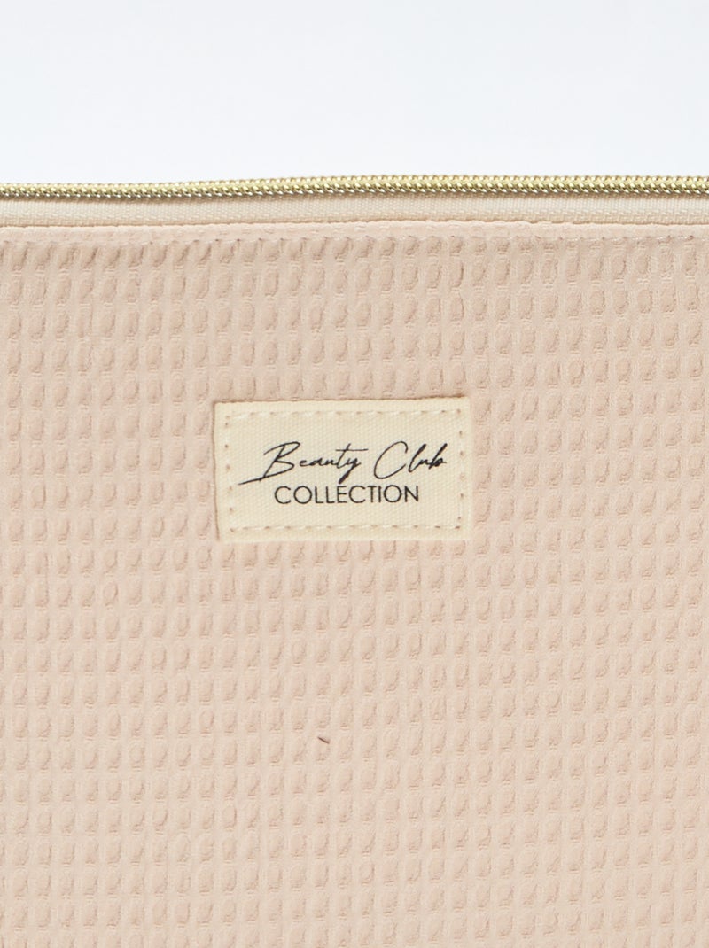 Trousse de rangement matelassée Beige - Kiabi