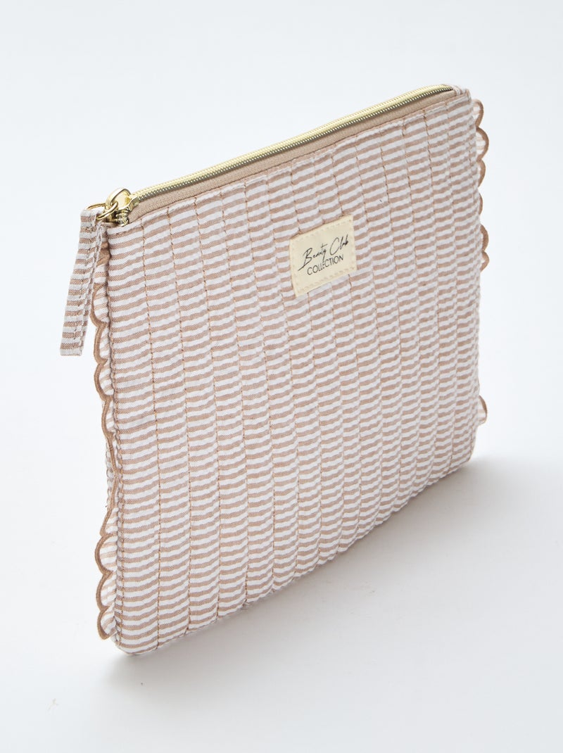 Trousse de rangement matelassée Marron - Kiabi