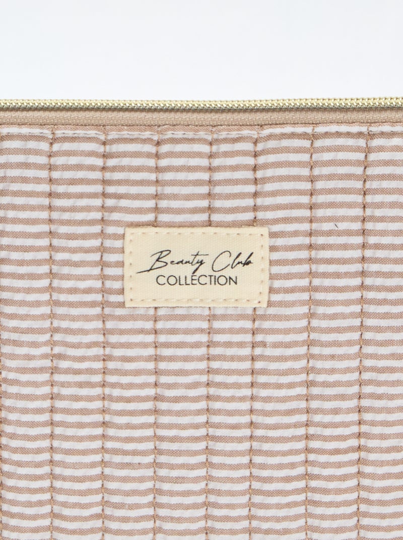 Trousse de rangement matelassée Marron - Kiabi