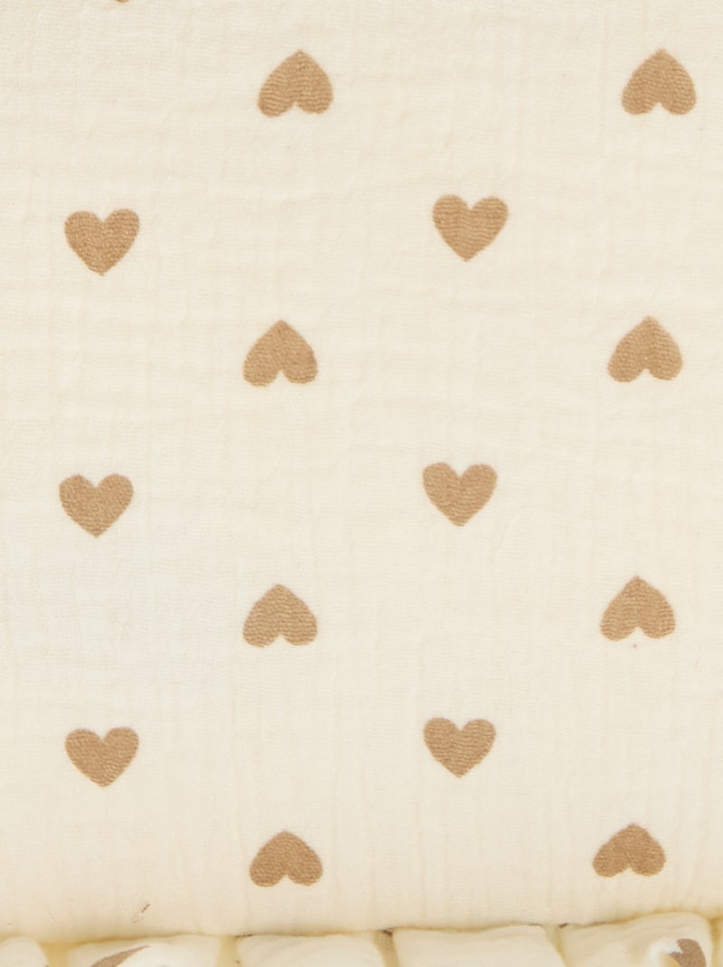 Trousse de toilette en gaze de coton Crème - Kiabi