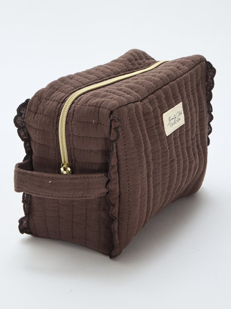 Trousse Vanity grand format Marron - Kiabi