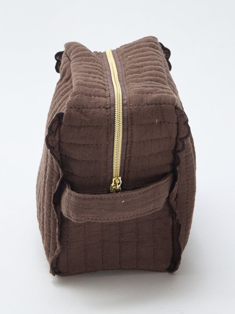 Trousse Vanity grand format Marron - Kiabi