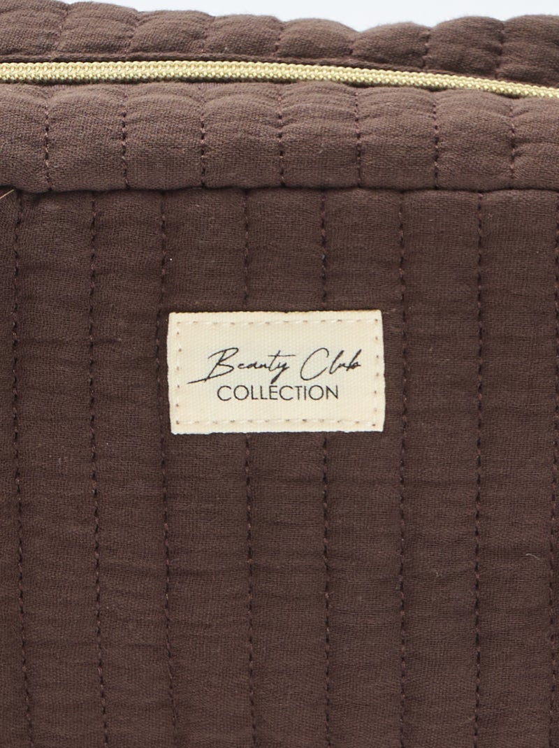 Trousse Vanity grand format Marron - Kiabi