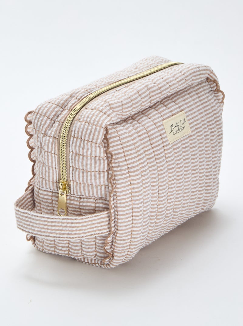 Trousse Vanity grand format Marron - Kiabi