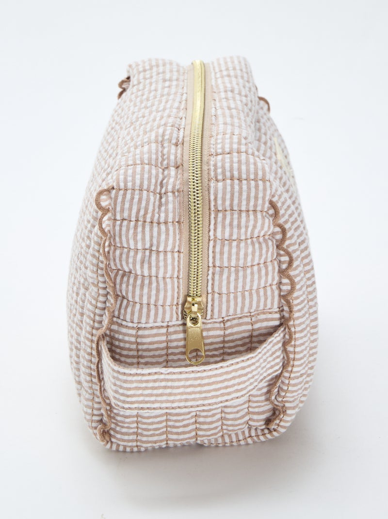 Trousse Vanity grand format Marron - Kiabi