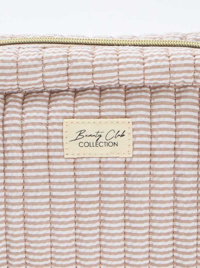 Trousse Vanity grand format Marron - Kiabi